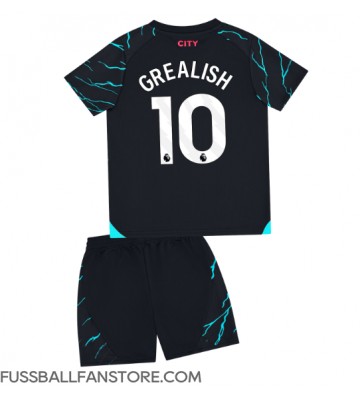 Manchester City Jack Grealish #10 Replik 3rd trikot Kinder 2023-24 Kurzarm (+ Kurze Hosen)
